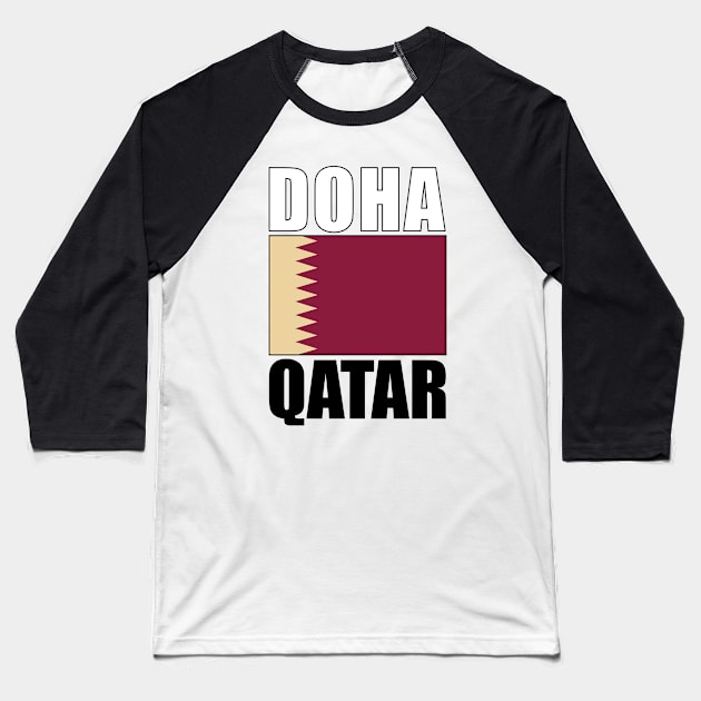 Flag of Qatar Baseball T-Shirt by KewaleeTee